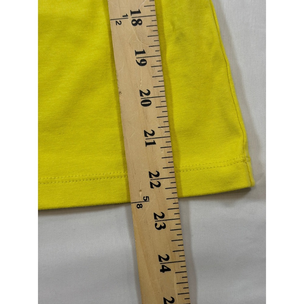 Lafayette 148 New York Womens Chartreuse Yellow Pleated Keyhole Top Size Medium - Picture 9 of 9